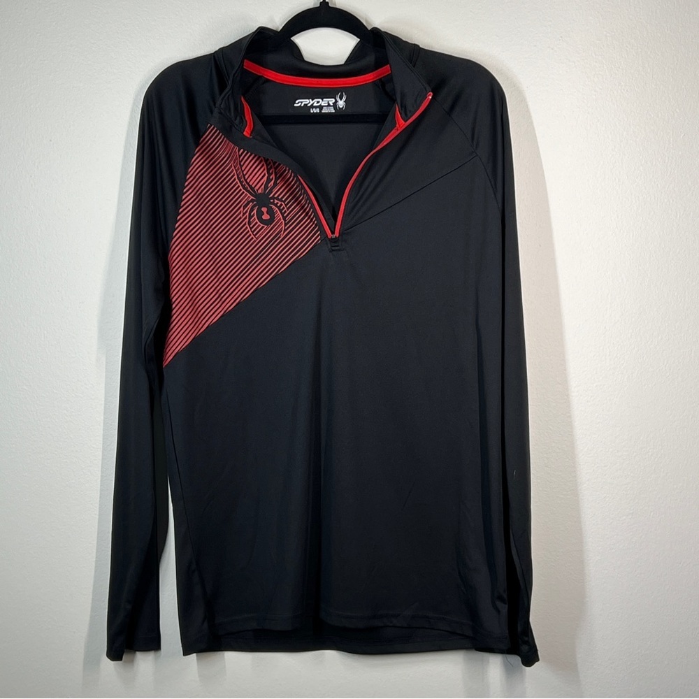 SPYDER large long sleeve quarter zip pullover top shirt